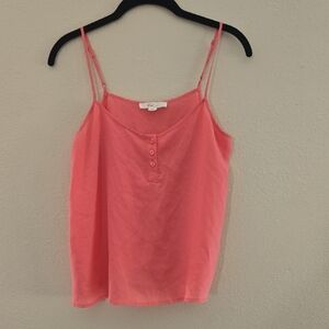 Nais Coral Button-Front Camisole